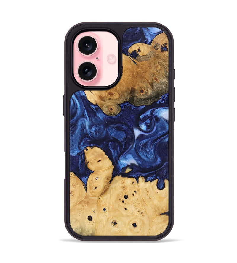 iPhone 16 Wood Phone Case - Sharen (Blue, 746156)