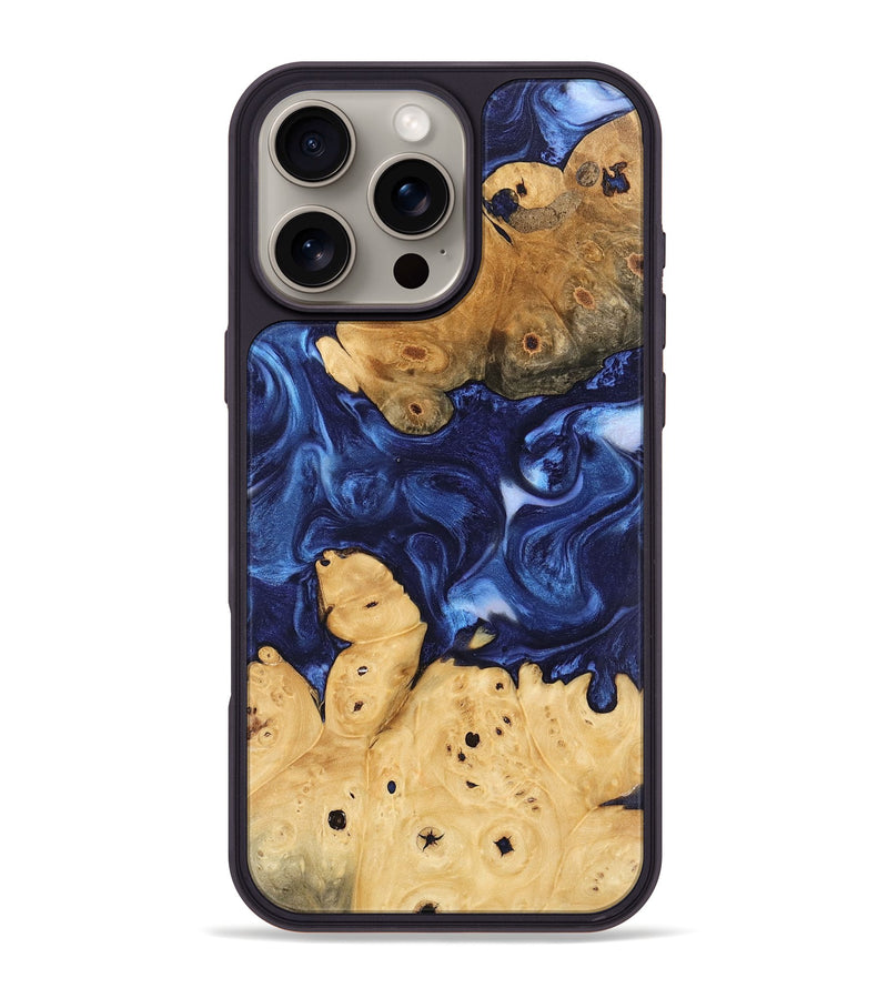 iPhone 16 Pro Max Wood Phone Case - Sharen (Blue, 746156)