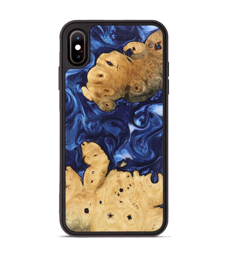 iPhone Xs Max Wood Phone Case - Sharen (Blue, 746156)