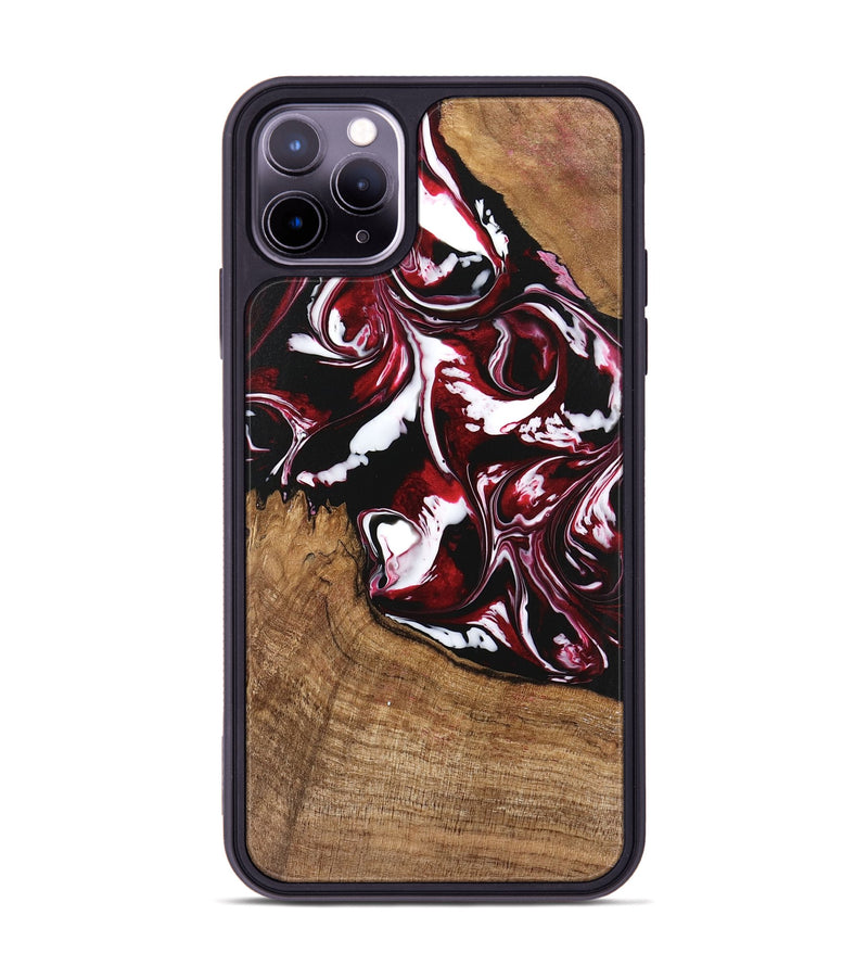 iPhone 11 Pro Max Wood Phone Case - Emerald (Red, 746160)