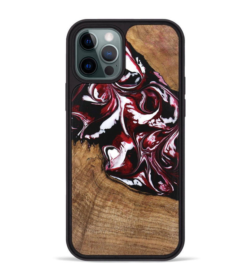 iPhone 12 Pro Max Wood Phone Case - Emerald (Red, 746160)