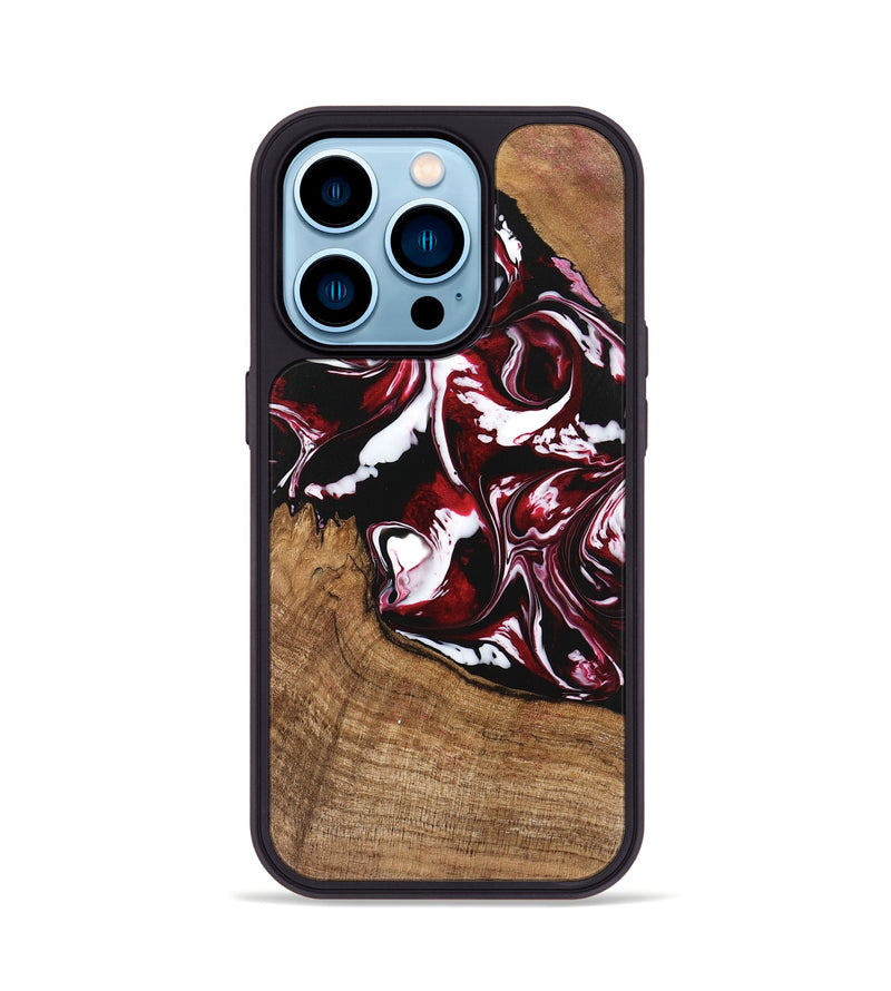 iPhone 14 Pro Wood Phone Case - Emerald (Red, 746160)