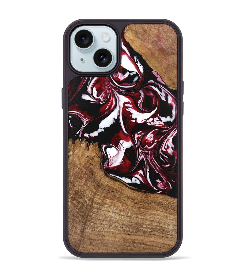 iPhone 15 Plus Wood Phone Case - Emerald (Red, 746160)