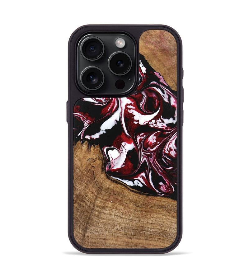 iPhone 15 Pro Wood Phone Case - Emerald (Red, 746160)