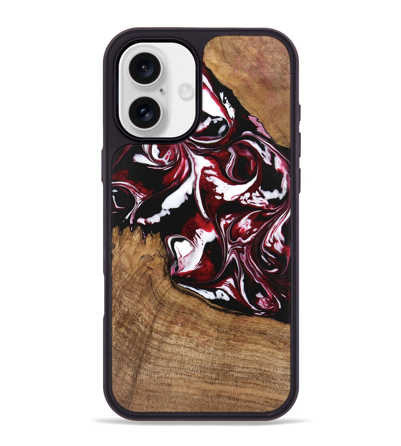 iPhone 16 Plus Wood Phone Case - Emerald (Red, 746160)