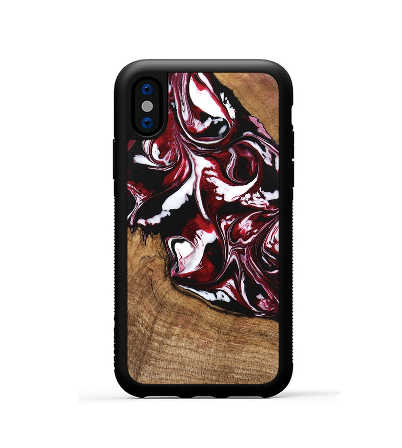 iPhone Xs Wood Phone Case - Emerald (Red, 746160)