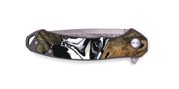 EDC Wood Pocket Knife - Keyla (Black & White, 746161)