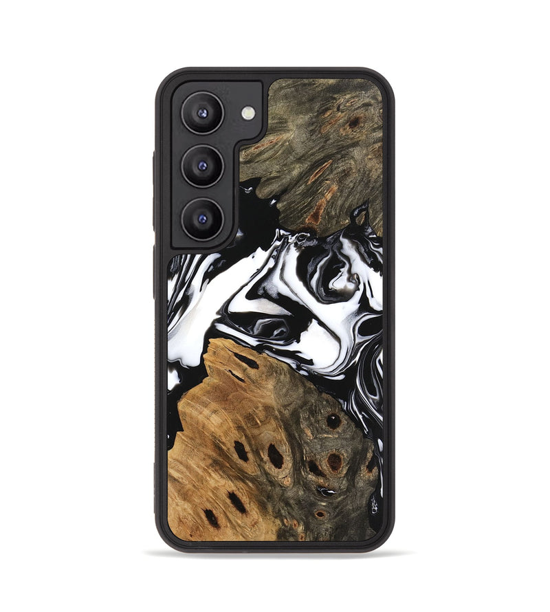 Galaxy S23 Wood Phone Case - Keyla (Black & White, 746161)