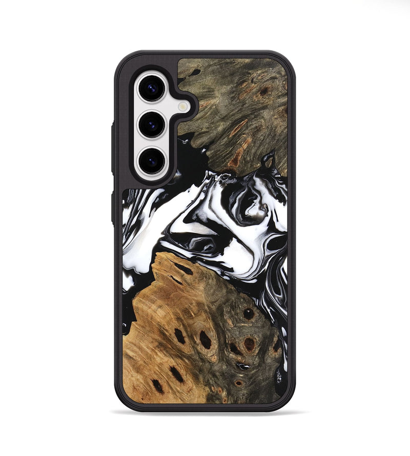 Galaxy S25 Wood Phone Case - Keyla (Black & White, 746161)