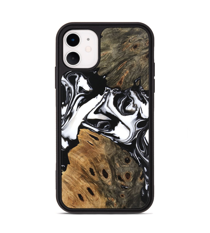 iPhone 11 Wood Phone Case - Keyla (Black & White, 746161)