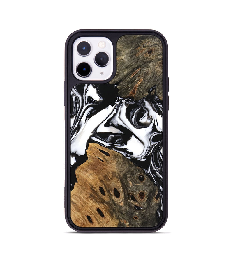 iPhone 11 Pro Wood Phone Case - Keyla (Black & White, 746161)