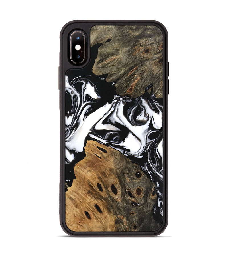 iPhone Xs Max Wood Phone Case - Keyla (Black & White, 746161)