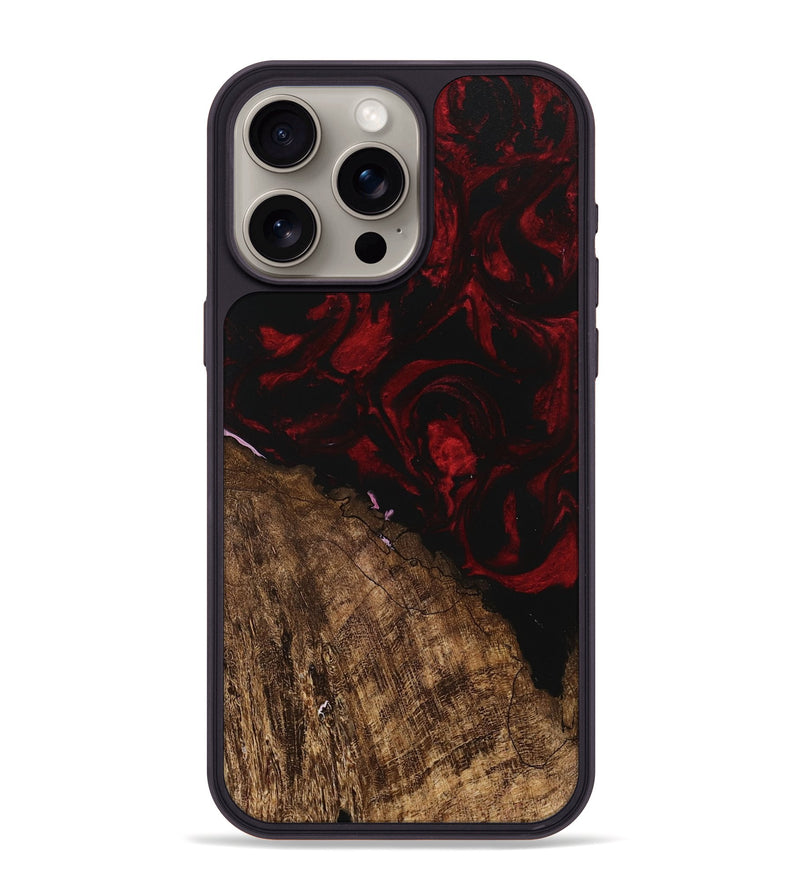 iPhone 15 Pro Max Wood Phone Case - Randi (Red, 746162)