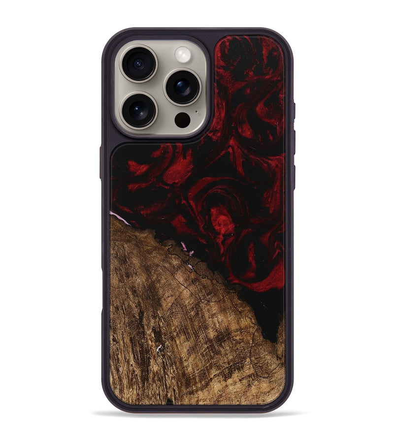 iPhone 16 Pro Max Wood Phone Case - Randi (Red, 746162)