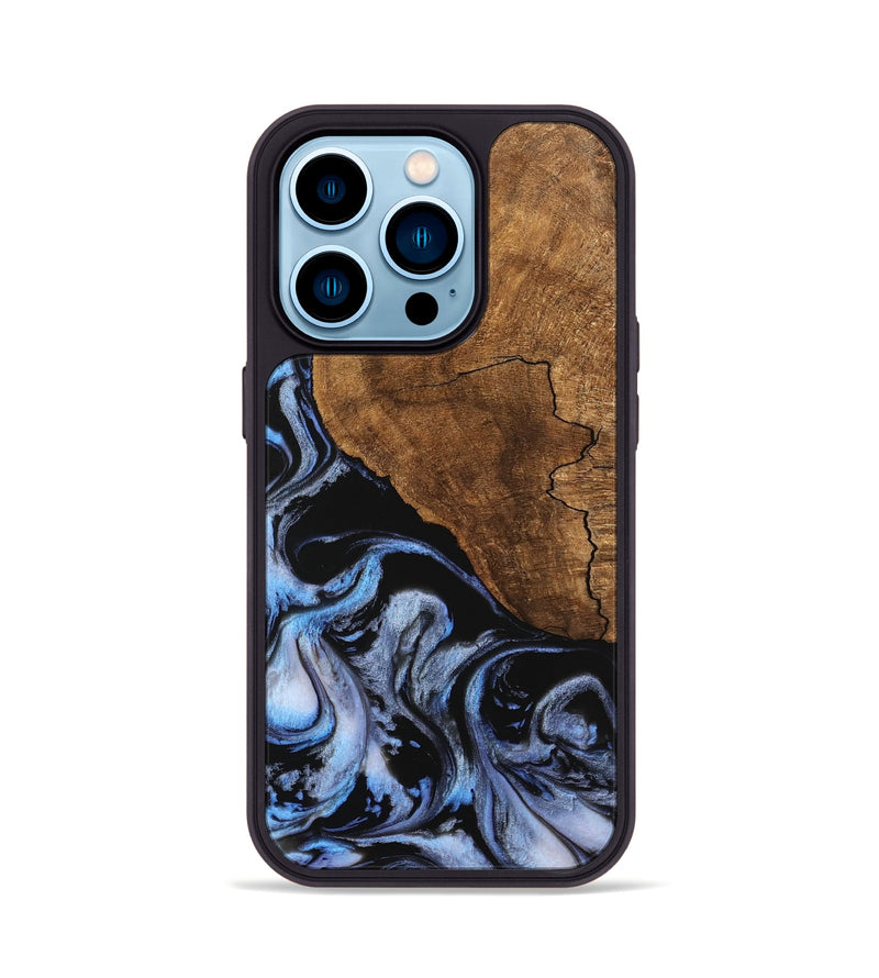 iPhone 14 Pro Wood Phone Case - Elsie (Blue, 746163)