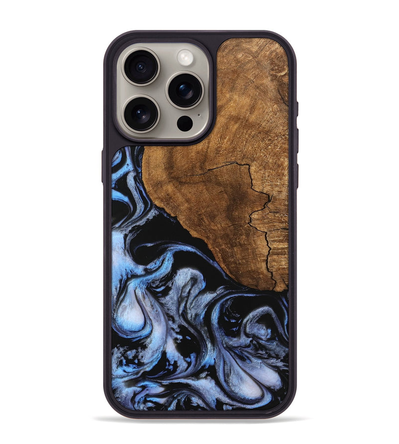 iPhone 15 Pro Max Wood Phone Case - Elsie (Blue, 746163)