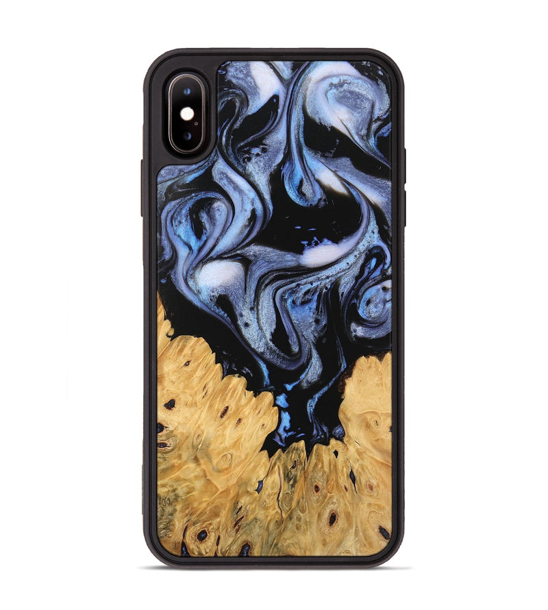 iPhone Xs Max Wood Phone Case - Emerald (Blue, 746164)