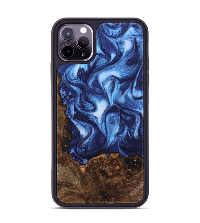 iPhone 11 Pro Max Wood Phone Case - Lafe (Blue, 746165)