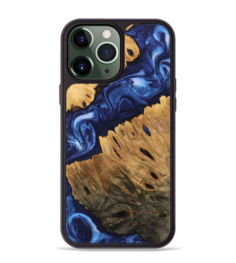 iPhone 13 Pro Max Wood Phone Case - Carie (Blue, 746166)