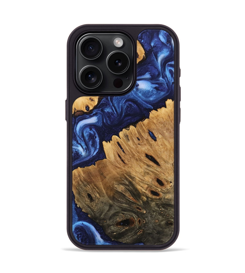 iPhone 15 Pro Wood Phone Case - Carie (Blue, 746166)