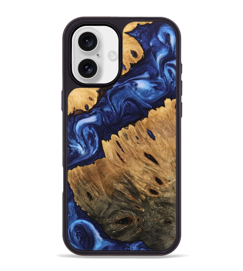 iPhone 16 Plus Wood Phone Case - Carie (Blue, 746166)