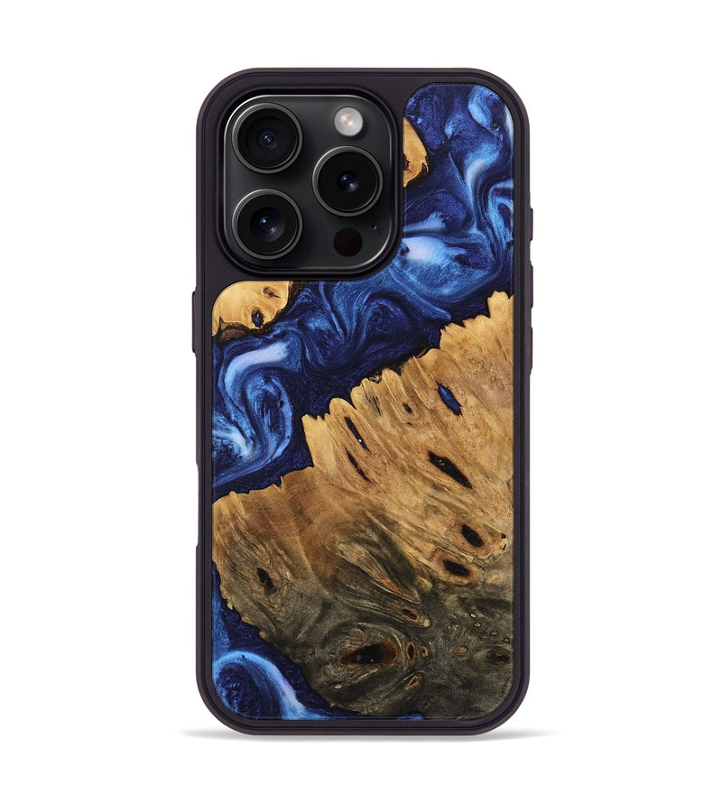 iPhone 16 Pro Wood Phone Case - Carie (Blue, 746166)