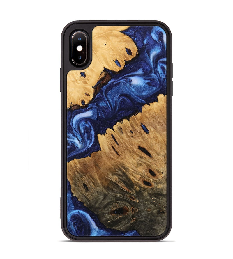 iPhone Xs Max Wood Phone Case - Carie (Blue, 746166)