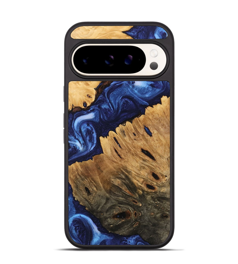 Pixel 9 Pro Wood Phone Case - Carie (Blue, 746166)