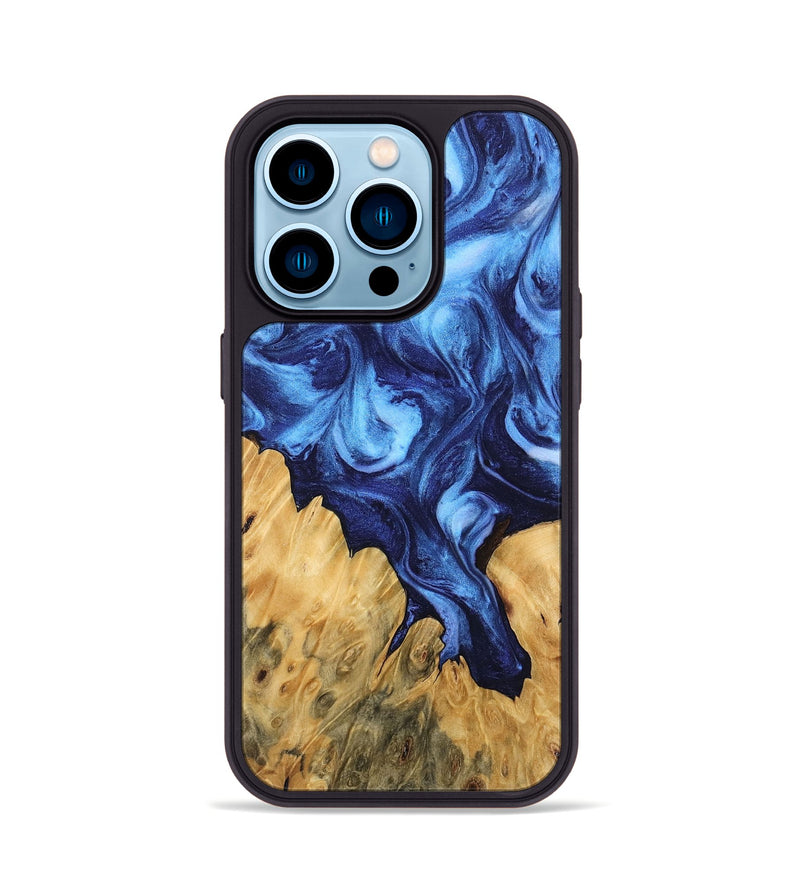 iPhone 14 Pro Wood Phone Case - Antonio (Blue, 746167)