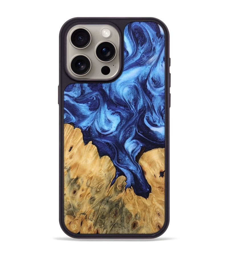 iPhone 15 Pro Max Wood Phone Case - Antonio (Blue, 746167)