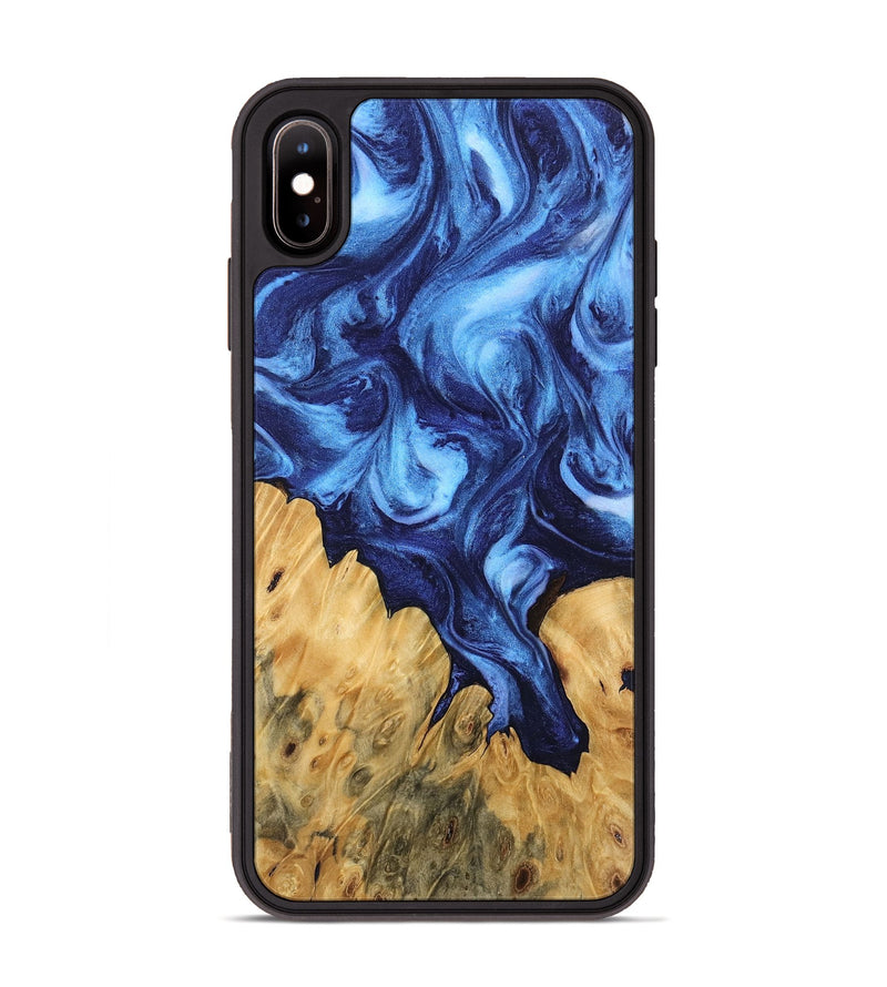 iPhone Xs Max Wood Phone Case - Antonio (Blue, 746167)