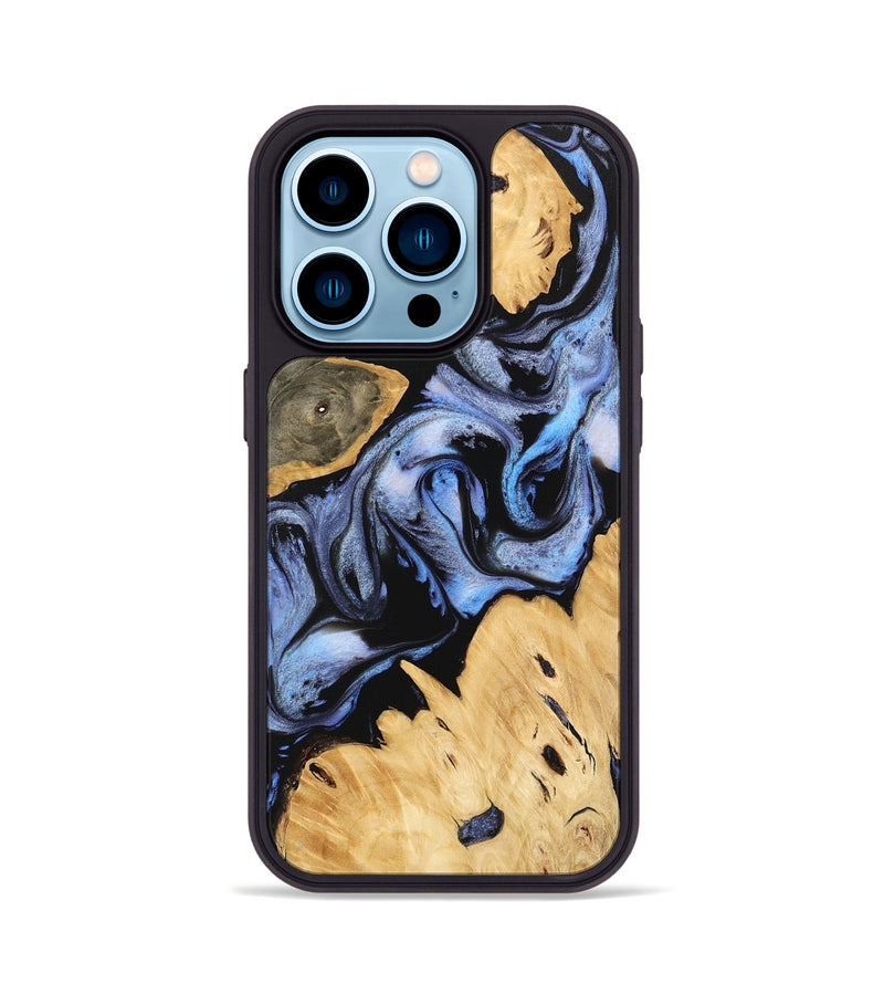 iPhone 14 Pro Wood Phone Case - Kody (Blue, 746168)