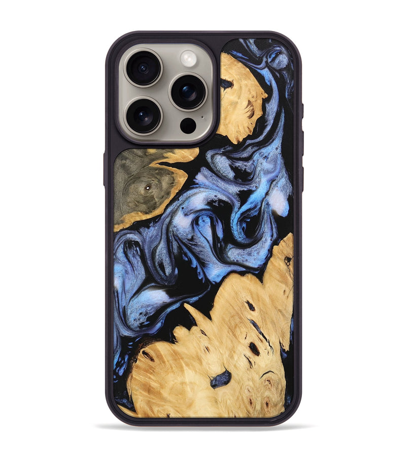 iPhone 15 Pro Max Wood Phone Case - Kody (Blue, 746168)