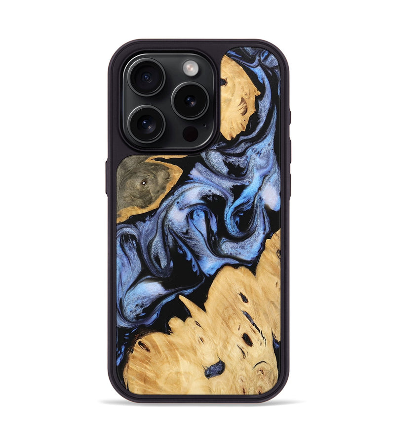 iPhone 15 Pro Wood Phone Case - Kody (Blue, 746168)