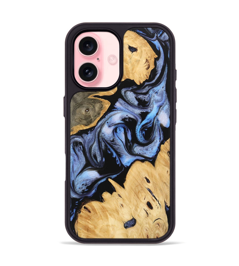 iPhone 16 Wood Phone Case - Kody (Blue, 746168)