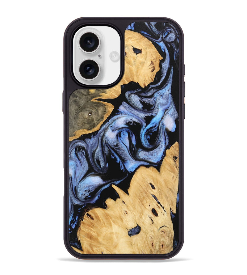 iPhone 16 Plus Wood Phone Case - Kody (Blue, 746168)