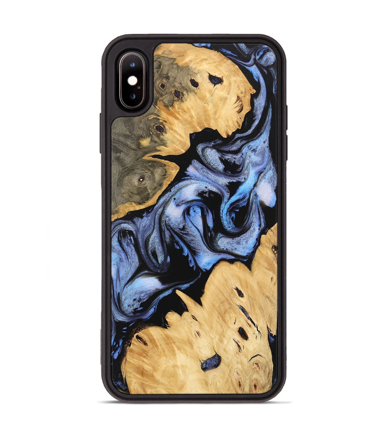 iPhone Xs Max Wood Phone Case - Kody (Blue, 746168)