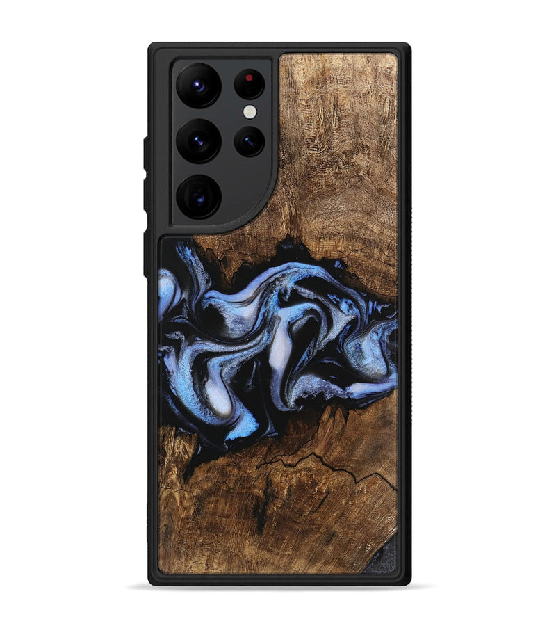 Galaxy S22 Ultra Wood Phone Case - Rhea (Blue, 746173)