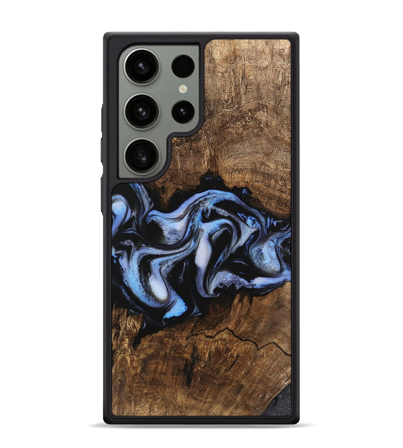 Galaxy S24 Ultra Wood Phone Case - Rhea (Blue, 746173)