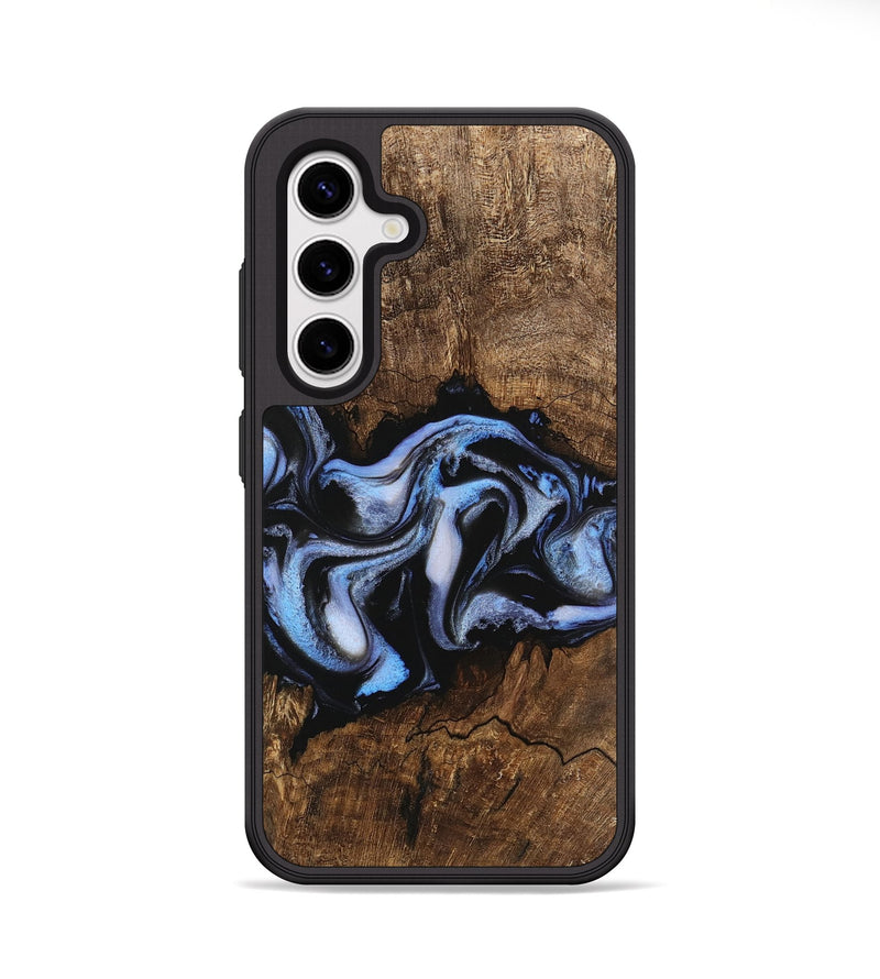 Galaxy S25 Wood Phone Case - Rhea (Blue, 746173)