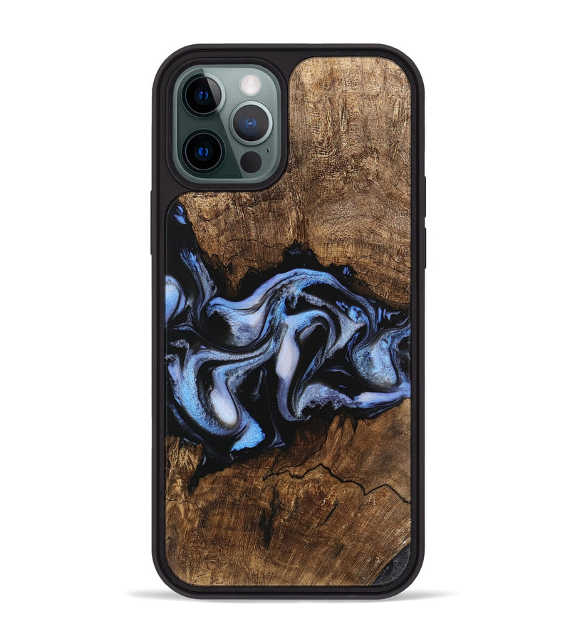 iPhone 12 Pro Max Wood Phone Case - Rhea (Blue, 746173)