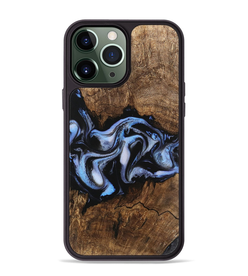 iPhone 13 Pro Max Wood Phone Case - Rhea (Blue, 746173)