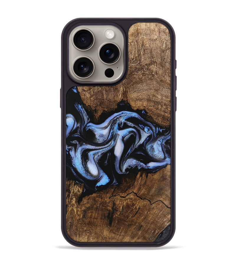 iPhone 15 Pro Max Wood Phone Case - Rhea (Blue, 746173)