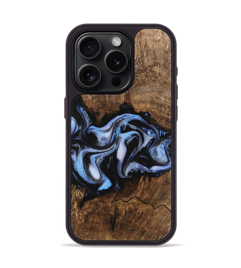 iPhone 15 Pro Wood Phone Case - Rhea (Blue, 746173)