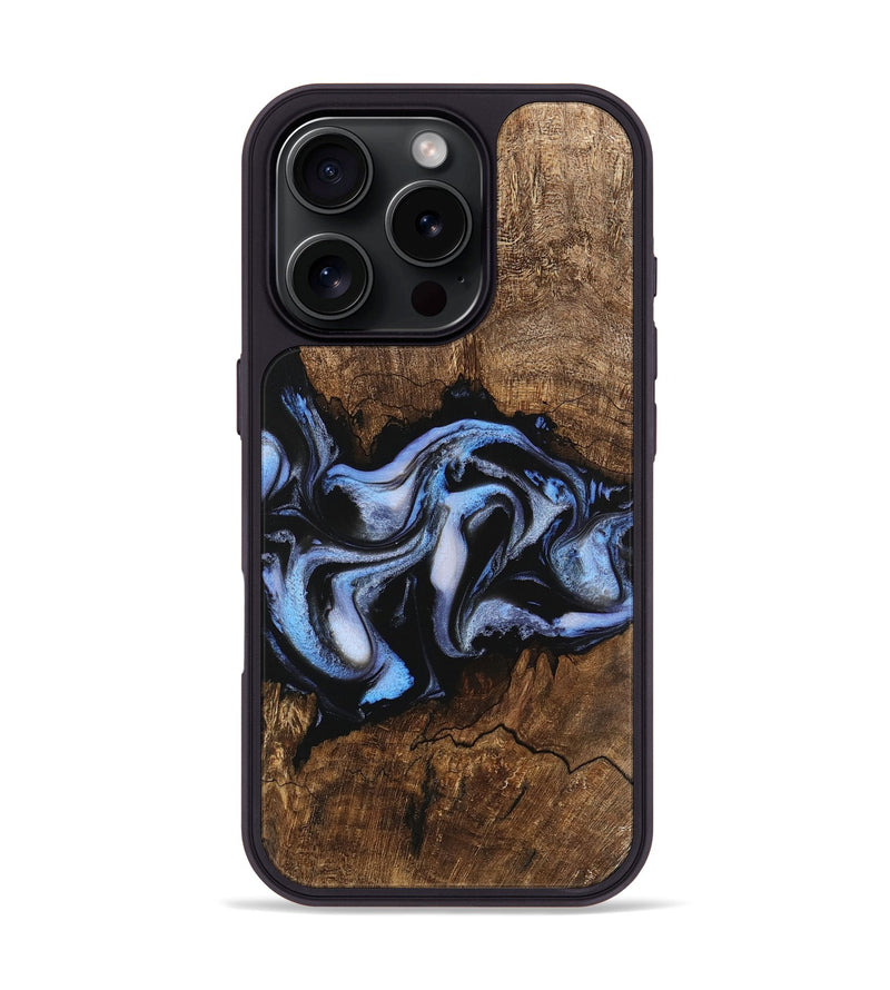 iPhone 16 Pro Wood Phone Case - Rhea (Blue, 746173)