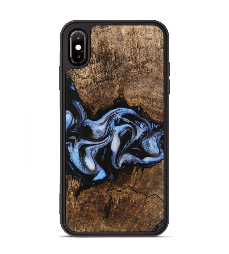 iPhone Xs Max Wood Phone Case - Rhea (Blue, 746173)