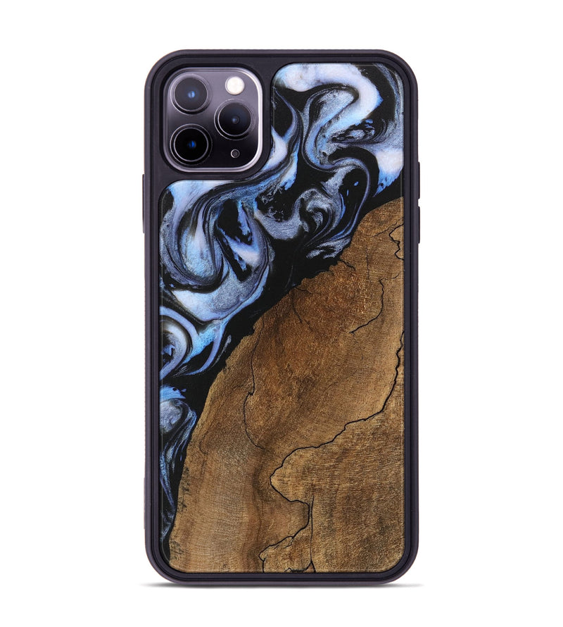 iPhone 11 Pro Max Wood Phone Case - Shad (Blue, 746177)