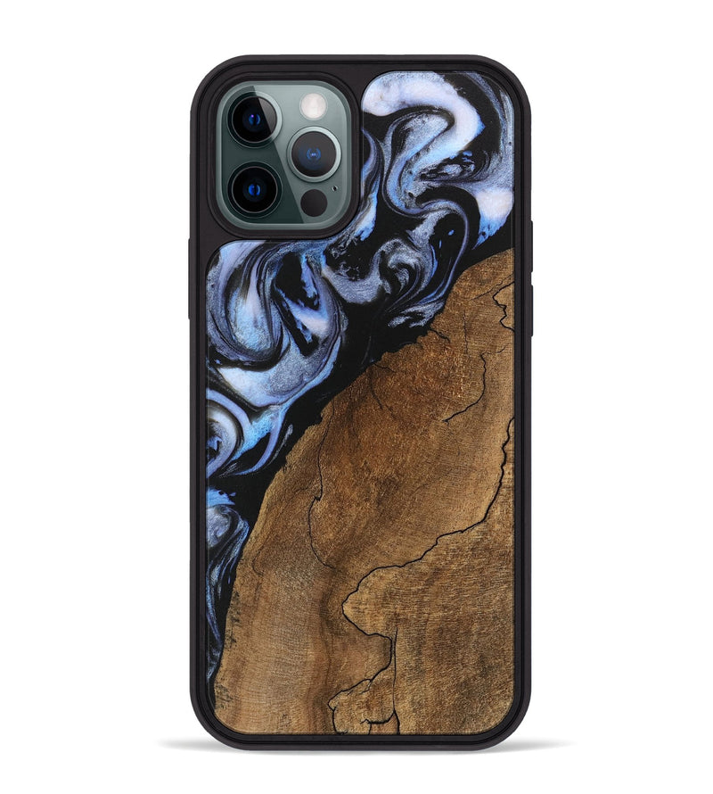 iPhone 12 Pro Max Wood Phone Case - Shad (Blue, 746177)