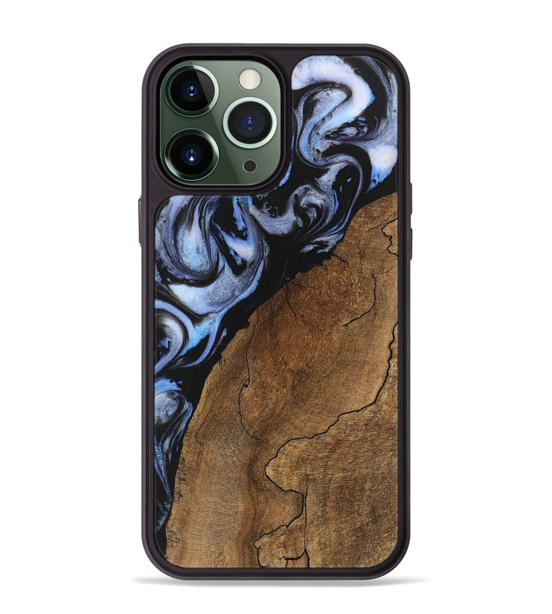 iPhone 13 Pro Max Wood Phone Case - Shad (Blue, 746177)