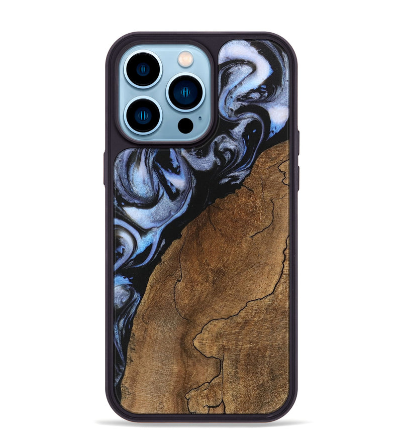 iPhone 14 Pro Max Wood Phone Case - Shad (Blue, 746177)